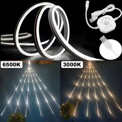 Motion Sensor LED Strip Light Sensor Flowing Light Strip 120° Motion Sensor Light and Timer under Bed Lights under Cabinet Strip